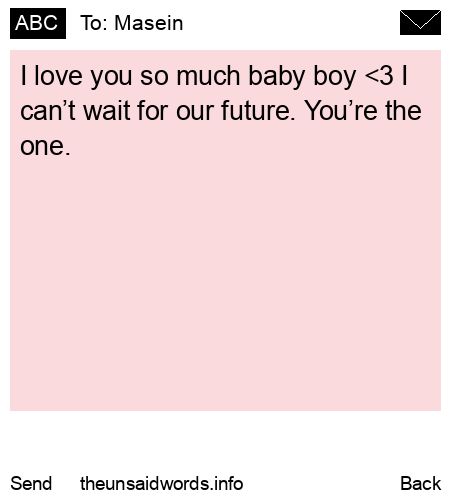 unsent message to Masein