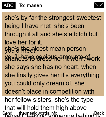 unsent message to masen