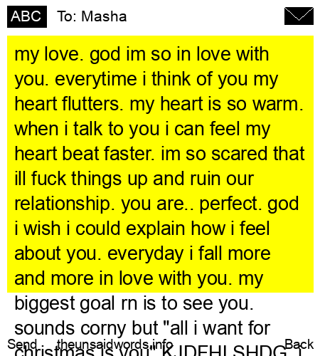 unsent message to Masha