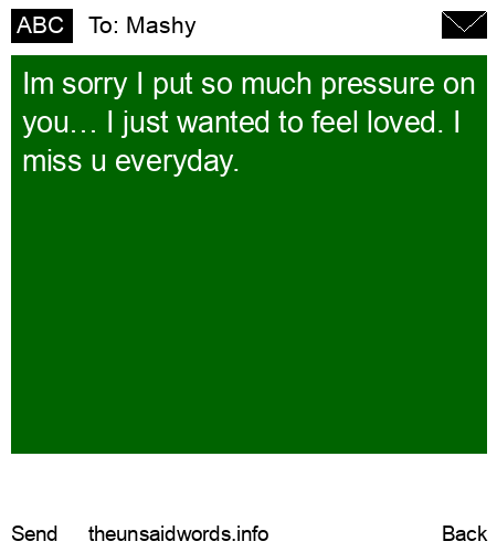 unsent message to Mashy