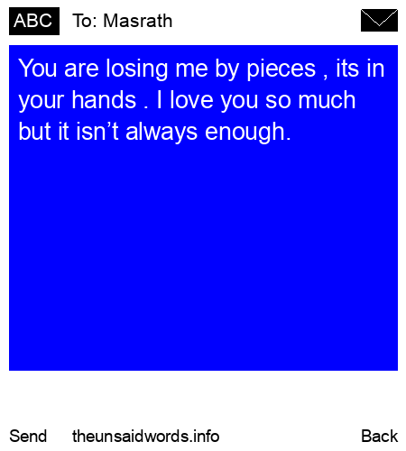 unsent message to Masrath