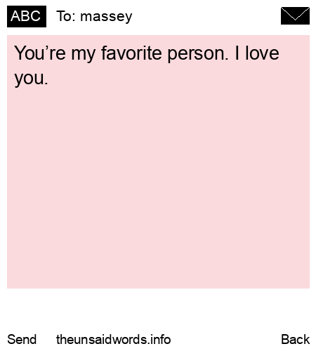 unsent message to massey