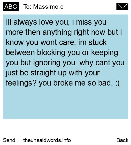 unsent message to Massimo.c