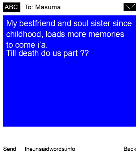 unsent message to Masuma