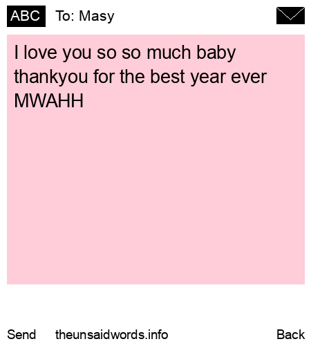 unsent message to Masy
