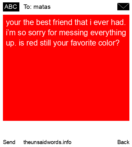 unsent message to matas