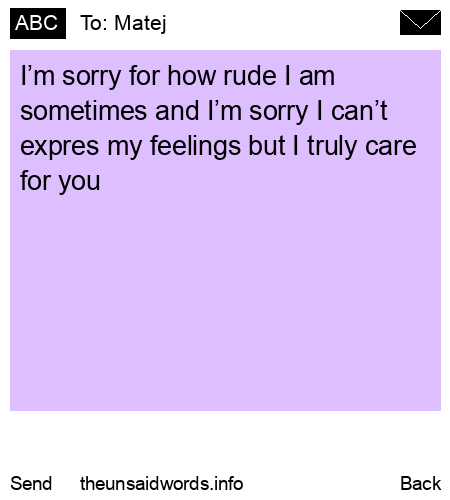 unsent message to Matej
