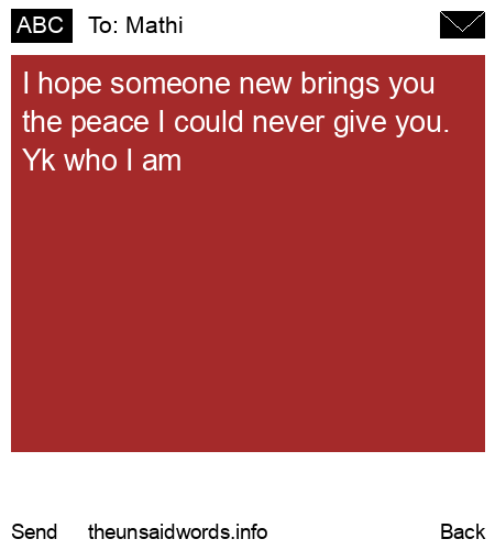 unsent message to Mathi