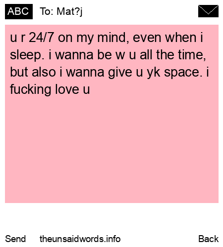 unsent message to Mat?j