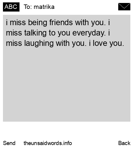 unsent message to matrika