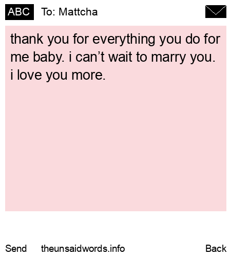 unsent message to Mattcha