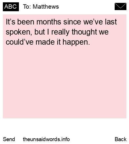 unsent message to Matthews