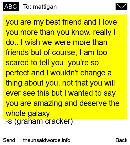 unsent message to mattigan