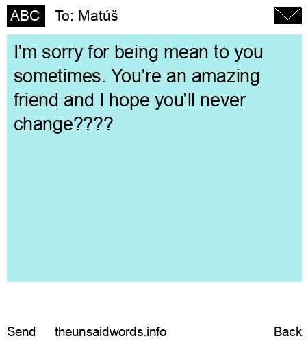 unsent message to Matúš 