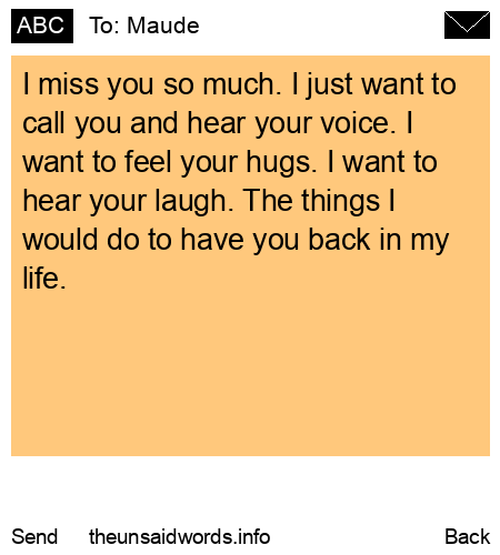 unsent message to Maude