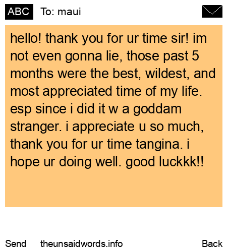 unsent message to maui