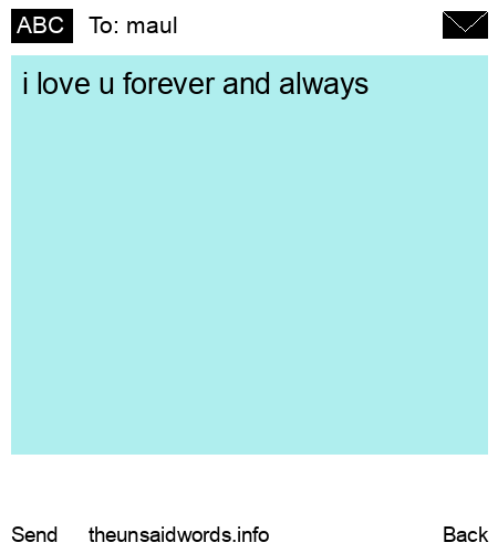 unsent message to maul