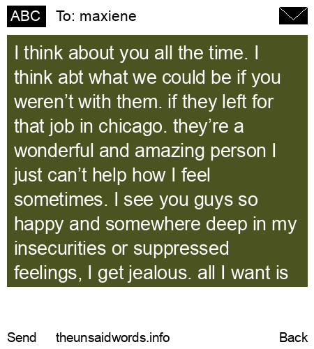 unsent message to maxiene