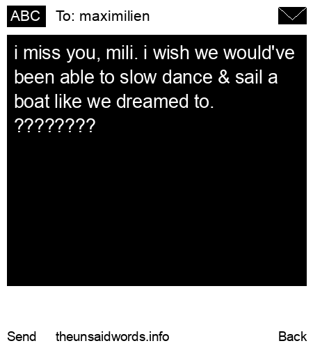 unsent message to maximilien