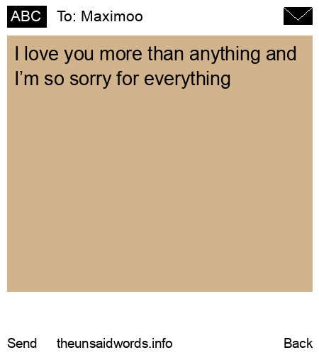 unsent message to Maximoo