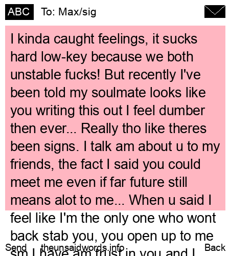 unsent message to Max/sig