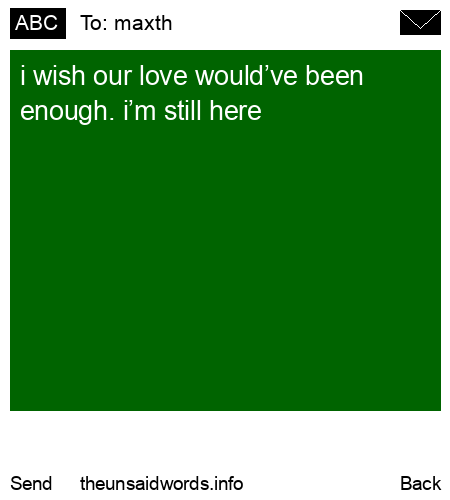 unsent message to maxth