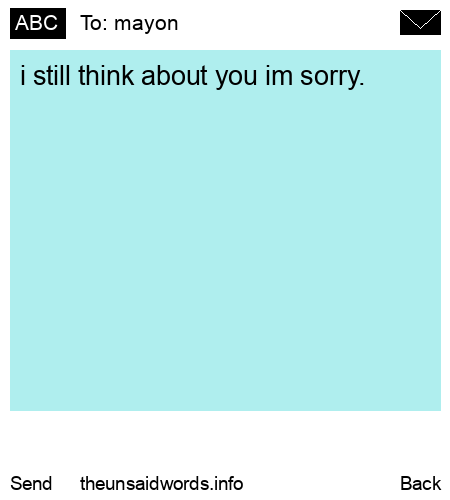 unsent message to mayon