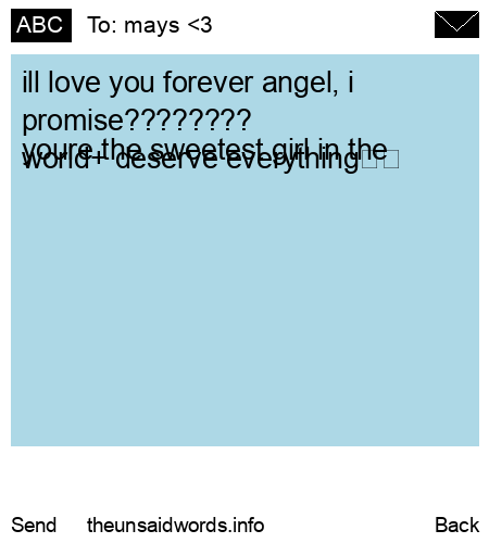 unsent message to mays <3