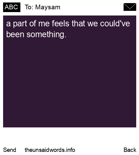 unsent message to Maysam