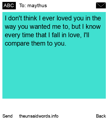 unsent message to maythus