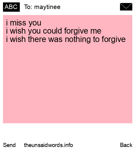 unsent message to maytinee