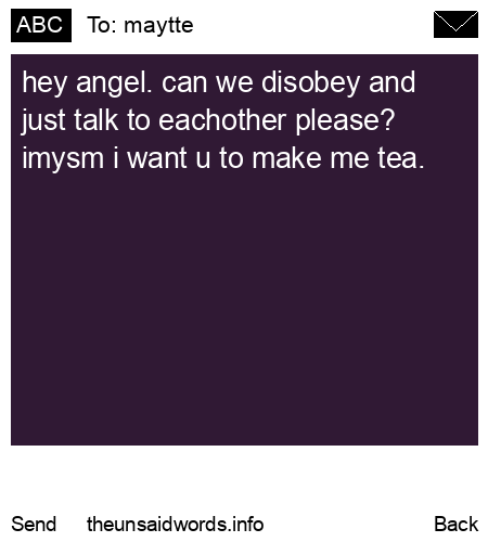 unsent message to maytte