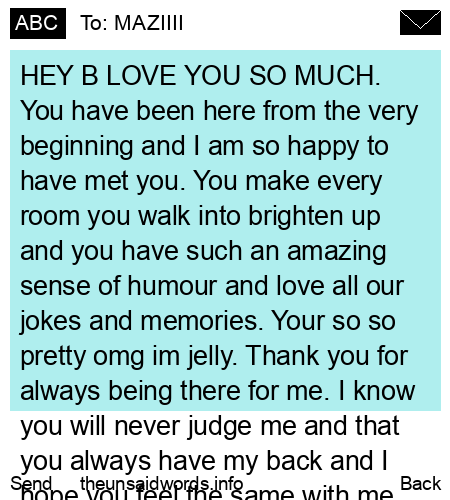 unsent message to MAZIIII