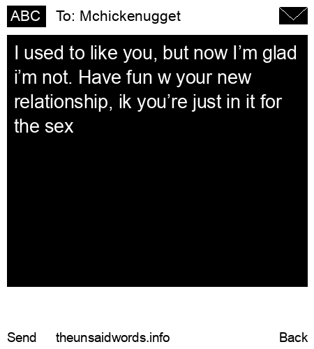 unsent message to Mchickenugget
