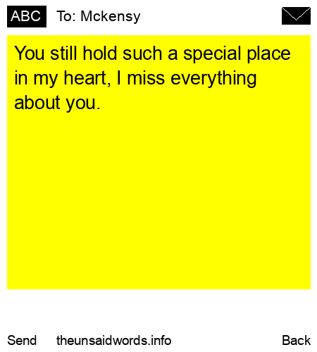 unsent message to Mckensy
