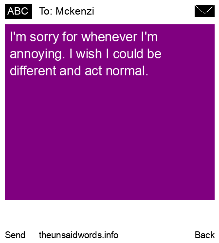 unsent message to Mckenzi