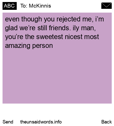 unsent message to McKinnis