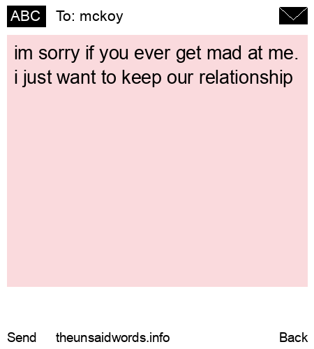 unsent message to mckoy