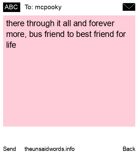 unsent message to mcpooky
