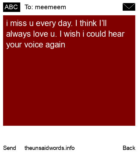 unsent message to meemeem