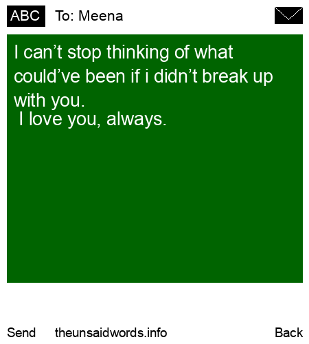 unsent message to Meena
