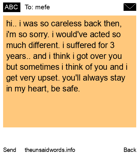 unsent message to mefe