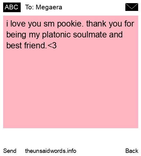 unsent message to Megaera