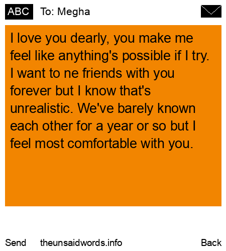 unsent message to Megha