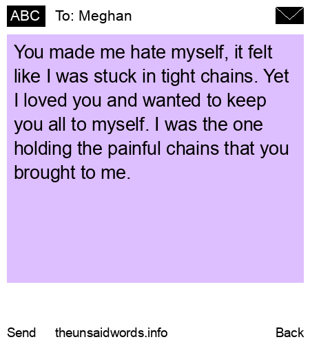 unsent message to Meghan