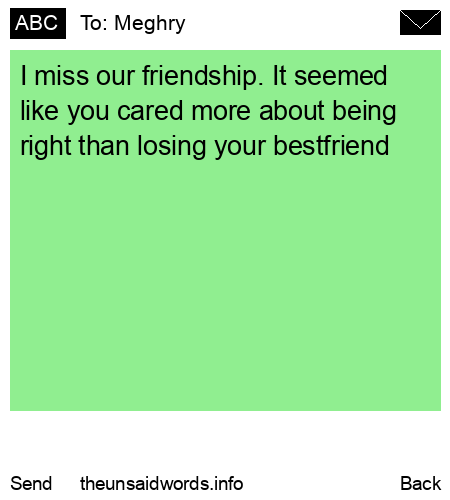 unsent message to Meghry