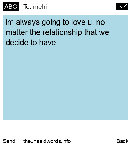 unsent message to mehi