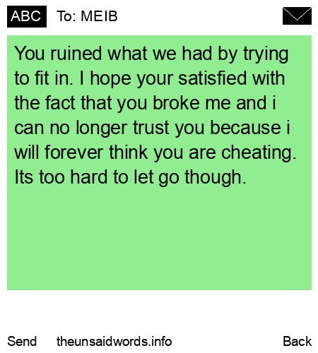 unsent message to MEIB