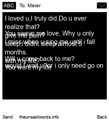 unsent message to Meier