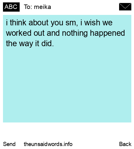 unsent message to meika